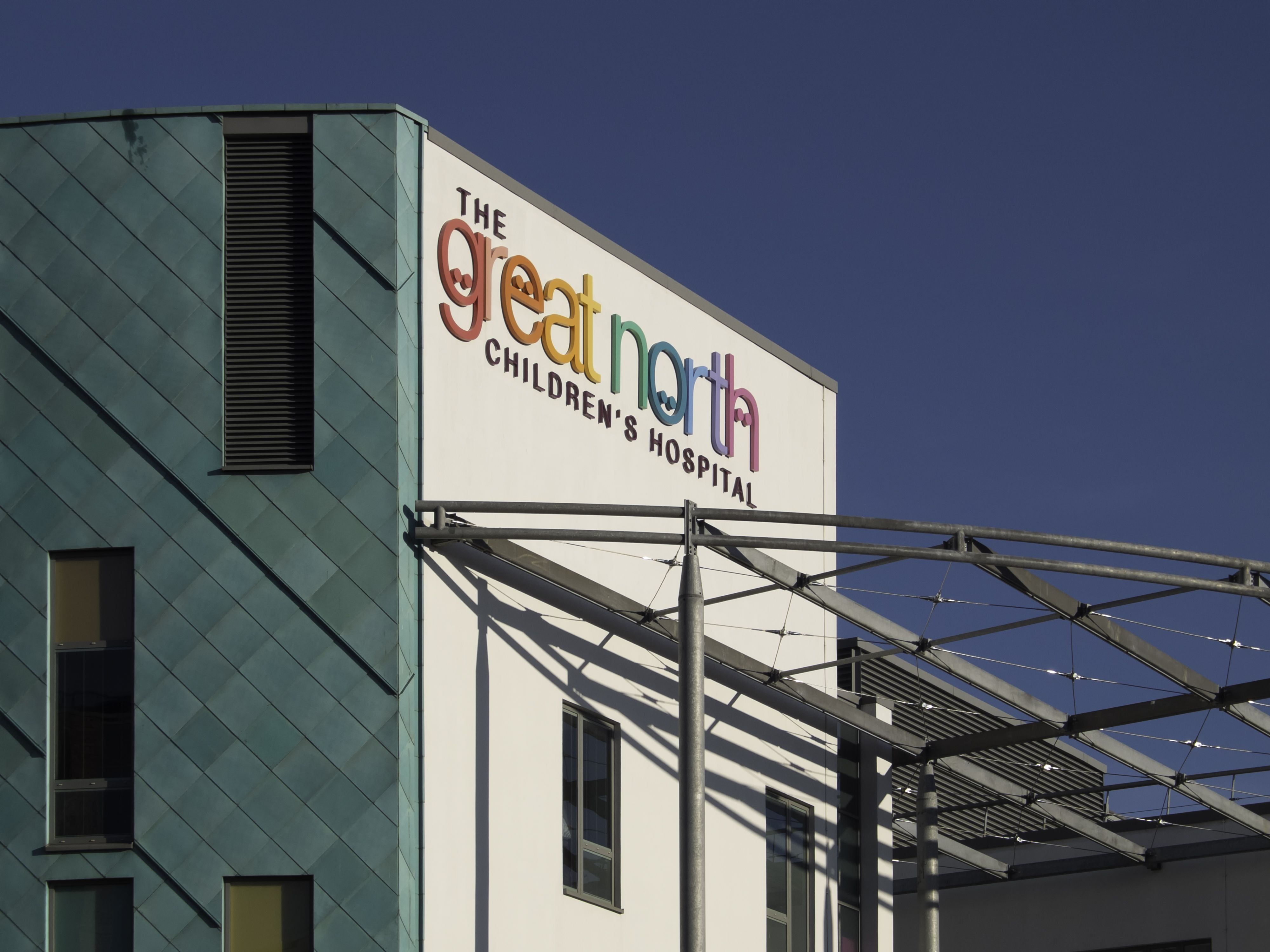 Newcastle upon Tyne,UK- December 28, 2014: The Great North Children's Hospital was opened in November 2010 and is one of the largest children's hospitals in England outside of London