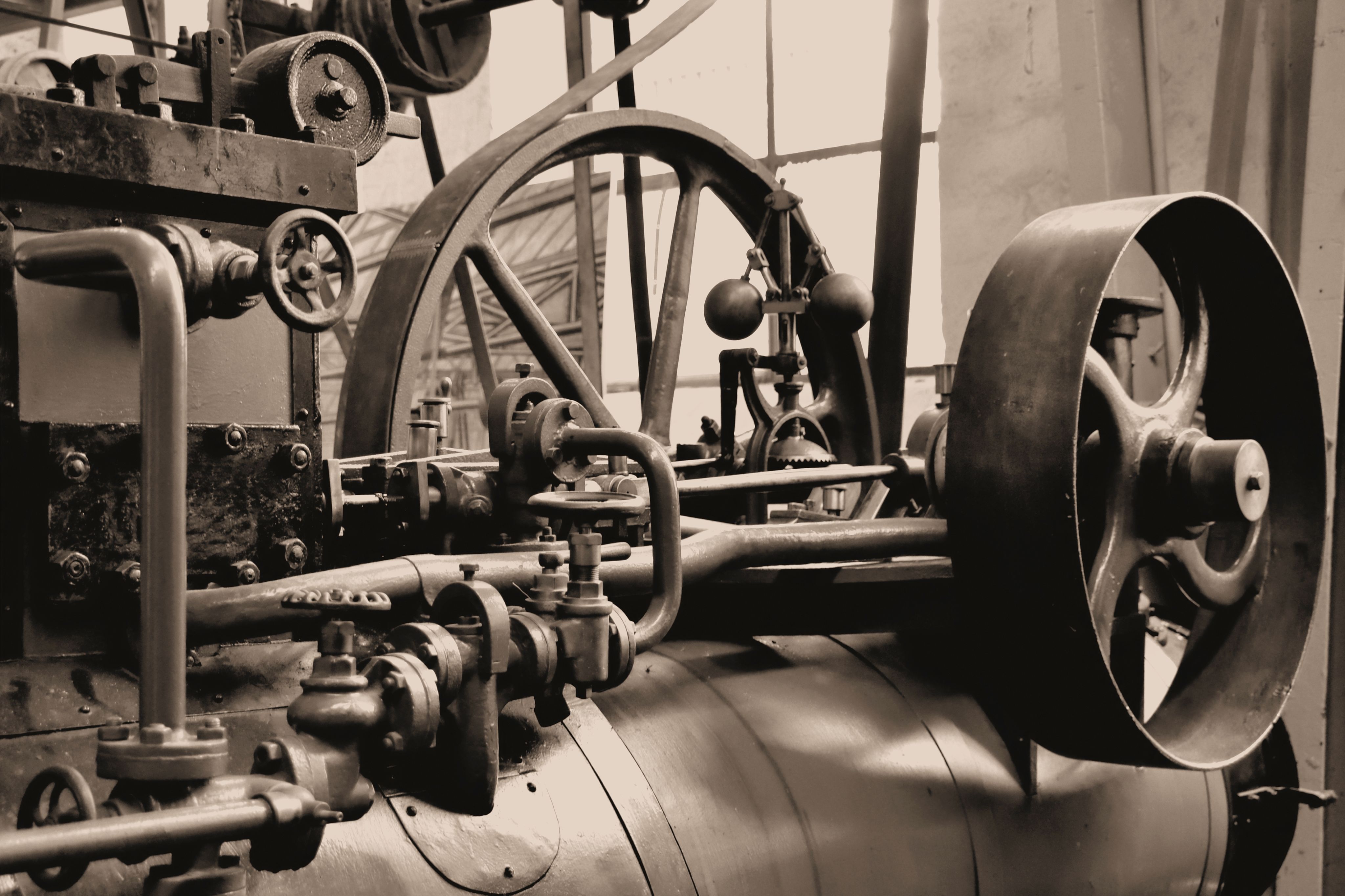 A replica of the first steam engines