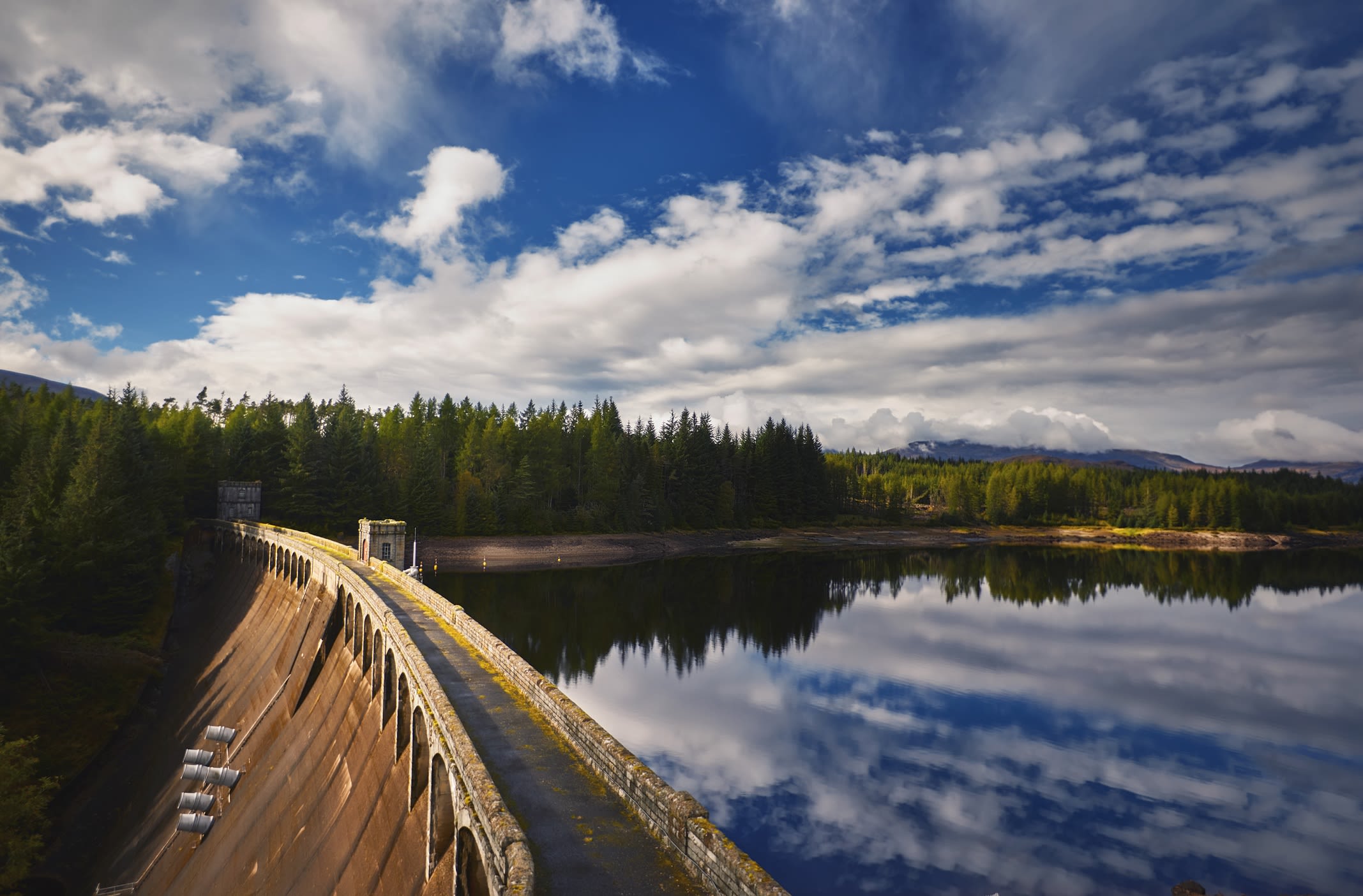Loch Braden Reservoir dam.