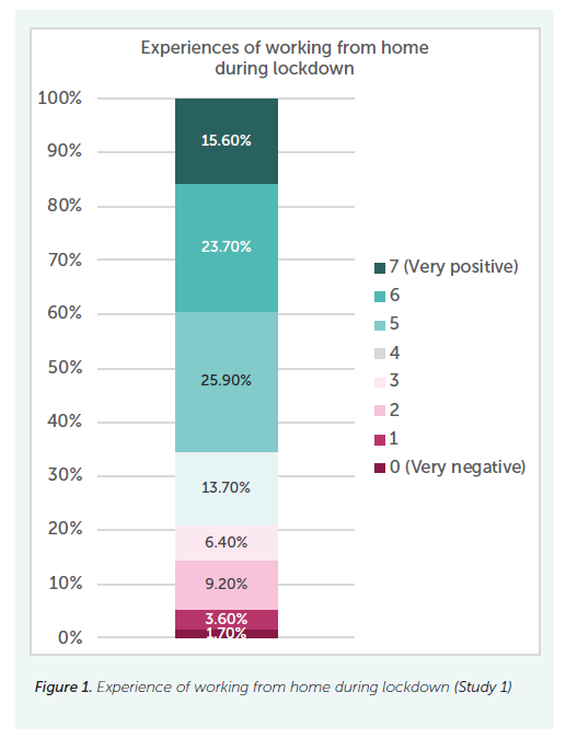 graph showing working from home experience