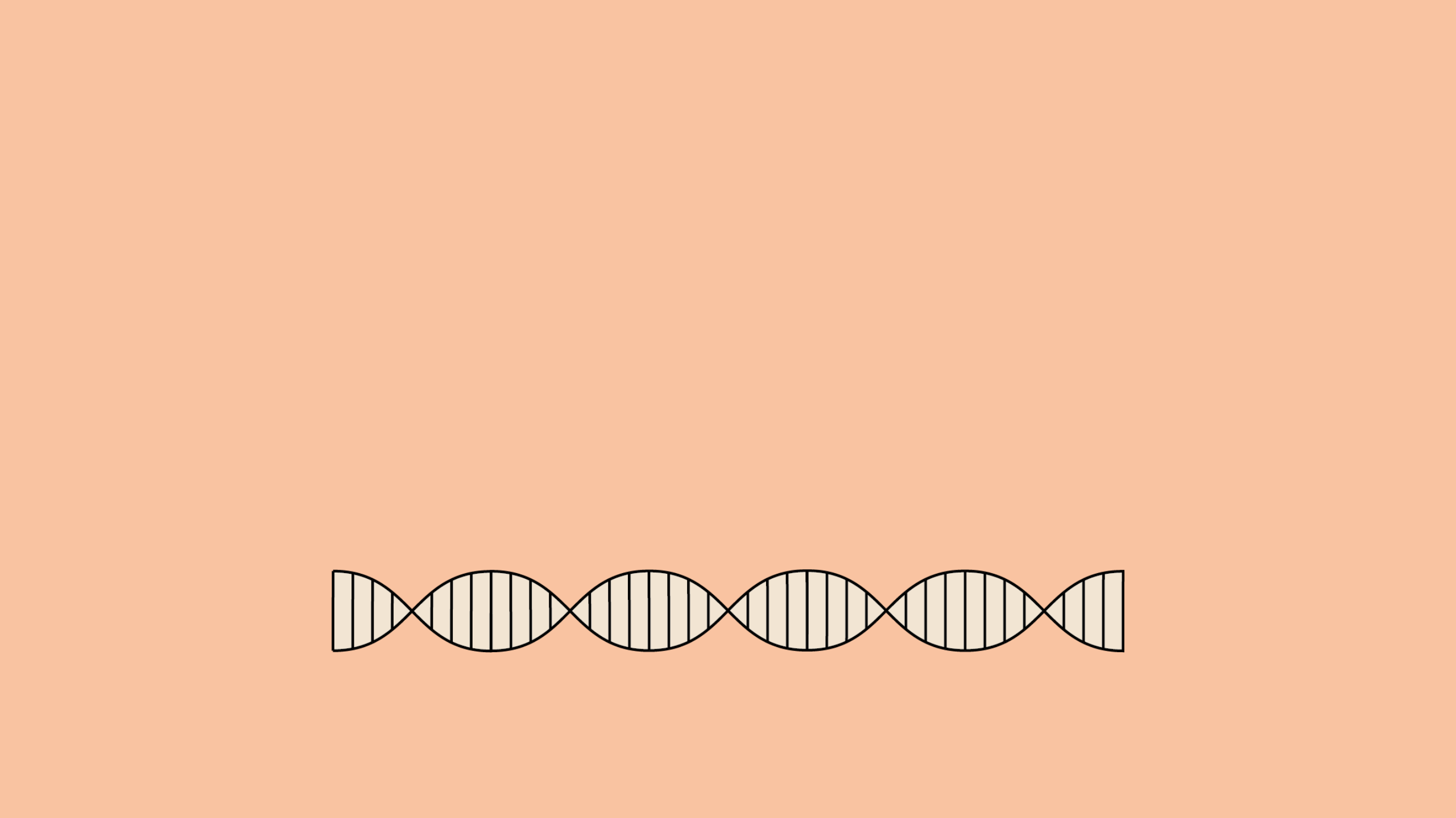 A line graphic of a DNA strand.