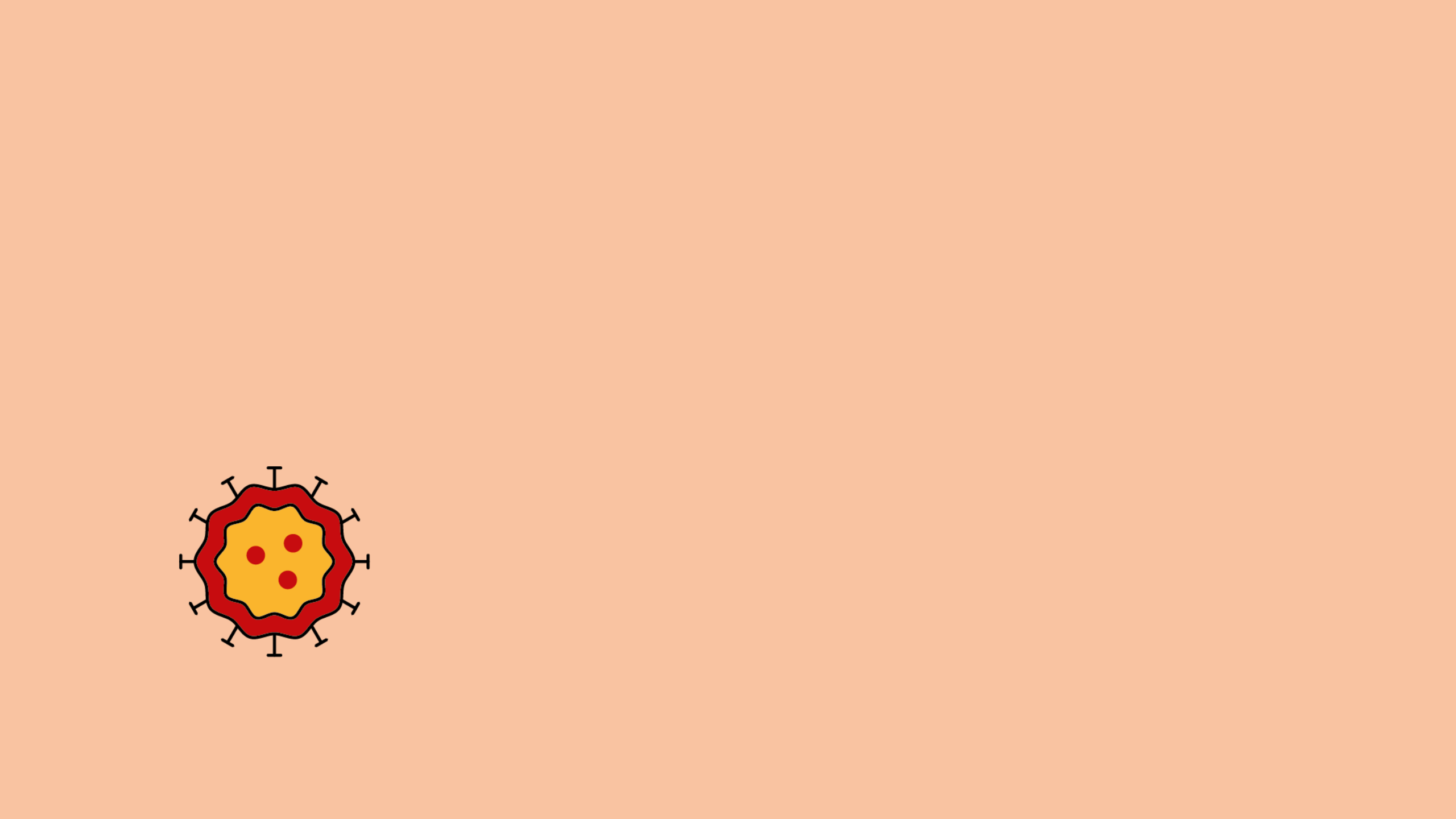 A line drawing of a cancer cell.